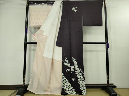 平和屋本店●極上　訪問着　友禅　枝花文　暈し染め　逸品　DZAB4745kh6