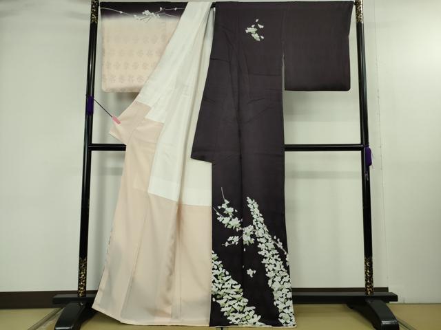 平和屋本店●極上　訪問着　友禅　枝花文　暈し染め　逸品　DZAB4745kh6