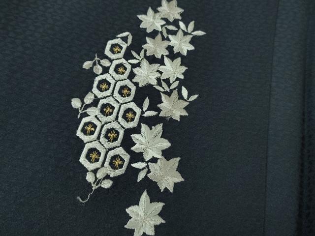 平和屋着物●極上　訪問着　背抜き仕立て　総刺繍　吉祥笹花文　暈し染め　金銀糸　逸品　DZAB4746kh6