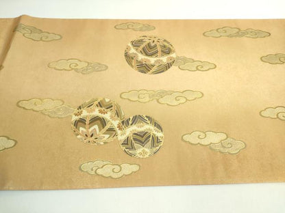 平和屋着物●極上　太鼓柄袋帯　螺鈿　唐獅子　金彩　逸品　DZAB4777kh6