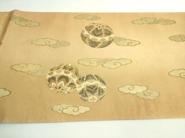平和屋着物●極上　太鼓柄袋帯　螺鈿　唐獅子　金彩　逸品　DZAB4777kh6
