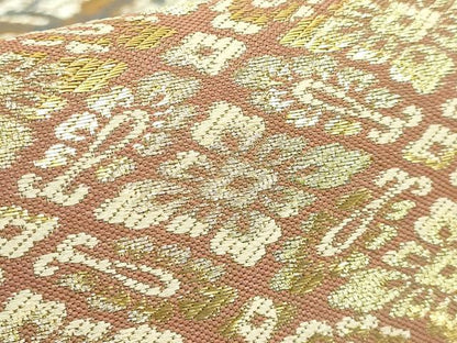 平和屋着物●極上　銀座もとじ　六通柄袋帯　唐織　花菱文　金銀糸　逸品　DZAB4784kh6