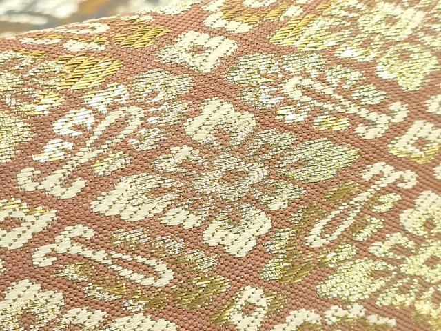 平和屋着物●極上　銀座もとじ　六通柄袋帯　唐織　花菱文　金銀糸　逸品　DZAB4784kh6