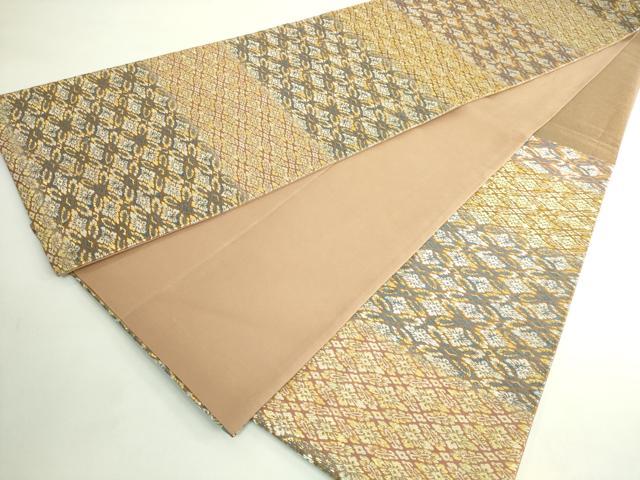 平和屋着物●極上　銀座もとじ　六通柄袋帯　唐織　花菱文　金銀糸　逸品　DZAB4784kh6