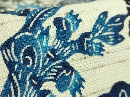 平和屋本店＊最高級　夏物　城間栄順　本場琉球紅型　八寸名古屋帯　藍型　ぜんまい紬　糸車　トンボ　蝶　逸品　DZAB4792kh6