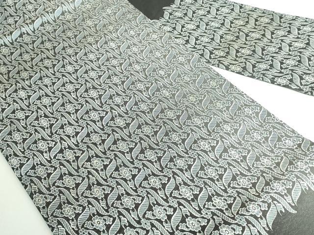 平和屋本店●極上　金彩友禅　卓越技能者・名工・和田光正　九寸名古屋帯　舞花文　銀彩　紙付き　逸品　DZAB4797kh6