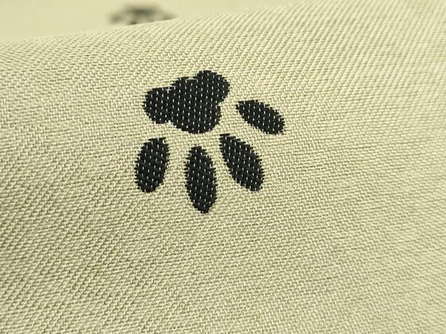 平和屋着物●極上　つけ帯　黒猫　毬　足跡　逸品　DZAB4800kh6