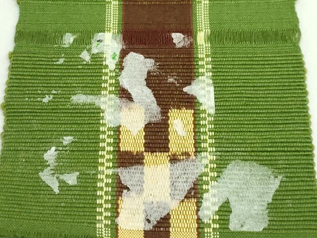 平和屋着物●極上　男性　沖縄県伝統工芸品　八重山ミンサー　手織り　角帯　綿　逸品　未使用　DZAB4803kh6