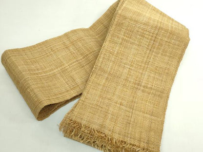 平和屋着物＊極上　夏物　半幅帯　オヒョウ　樹皮　自然布　逸品　未使用　DZAB4804kh6