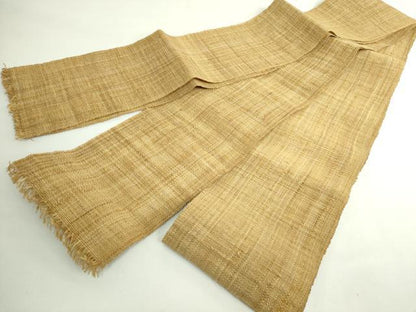 平和屋着物＊極上　夏物　半幅帯　オヒョウ　樹皮　自然布　逸品　未使用　DZAB4804kh6