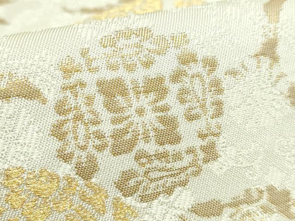 平和屋着物●極上　六通柄袋帯　花唐草　金糸　逸品　DZAB4815kh6