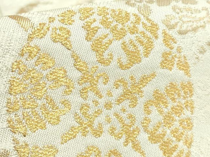 平和屋着物●極上　六通柄袋帯　花唐草　金糸　逸品　DZAB4815kh6