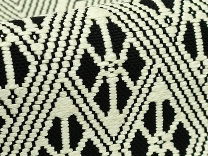 平和屋本店●極上　八寸名古屋帯　こぎん刺し　黒地　逸品　DZAB4817kh6