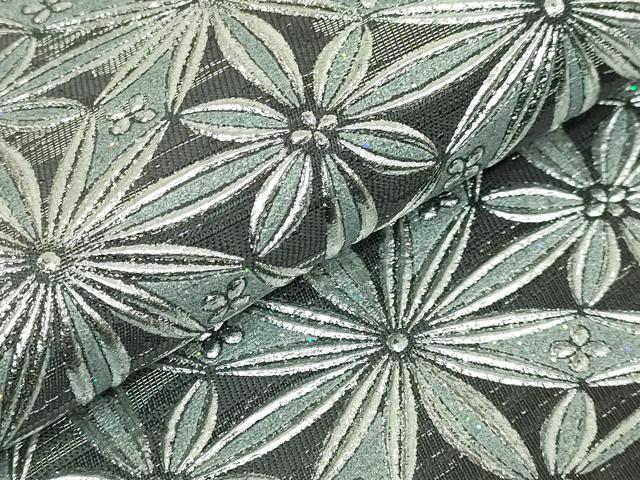 平和屋着物●極上　金彩友禅　卓越技能者・名工・和田光正監修　華陽　太鼓柄袋帯　七宝花文　銀彩　逸品　DZAB4821kh6