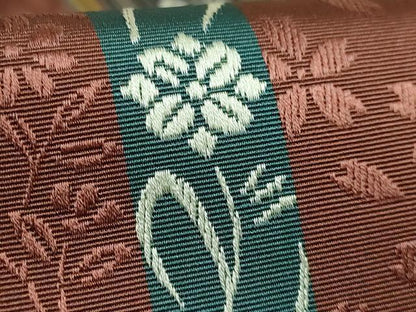 平和屋着物●極上　本場筑前博多織　両面　全通柄袋帯　花間道　逸品　DZAB4827kh6