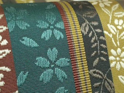 平和屋着物●極上　本場筑前博多織　両面　全通柄袋帯　花間道　逸品　DZAB4827kh6