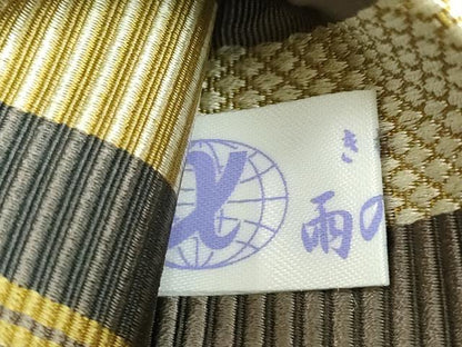 平和屋着物●極上　本場筑前博多織　両面　全通柄袋帯　花間道　逸品　DZAB4827kh6