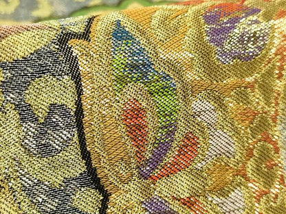 平和屋着物●極上　西陣　川島織物　六通柄　本袋帯　鳳凰花文　黒地　金銀糸　逸品　DZAB4832kh6
