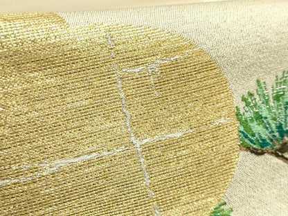平和屋本店●最高級　龍村平蔵製　太鼓柄　本袋帯　繍松文　金糸　逸品　DZAB4834kh6