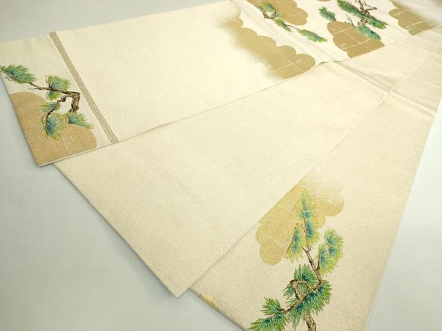 平和屋本店●最高級　龍村平蔵製　太鼓柄　本袋帯　繍松文　金糸　逸品　DZAB4834kh6