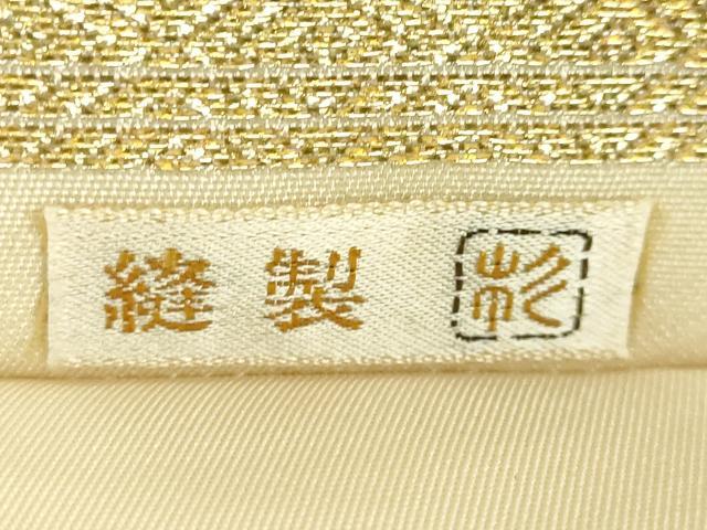 平和屋本店●極上　銀座きしや　全通柄袋帯　金地に百花入扇詰　金銀糸　たとう紙・共箱付き　逸品　DZAB4842kh6