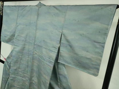 平和屋着物●極上　安達壮一郎　お召　磯岳　やまと誂製　逸品　未使用　DZAB4851kh6