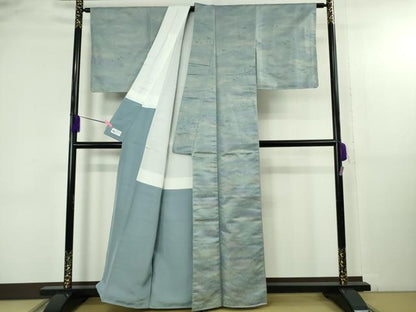 平和屋着物●極上　安達壮一郎　お召　磯岳　やまと誂製　逸品　未使用　DZAB4851kh6