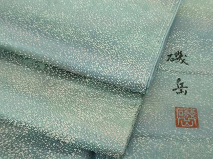 平和屋着物●極上　安達壮一郎　お召　磯岳　やまと誂製　逸品　未使用　DZAB4851kh6
