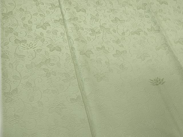 平和屋着物●極上　無地絵羽訪問着　桐唐草地紋　色無地　柳鼠色　反端付き　ロング丈　逸品　未使用　DZAB4852kh6