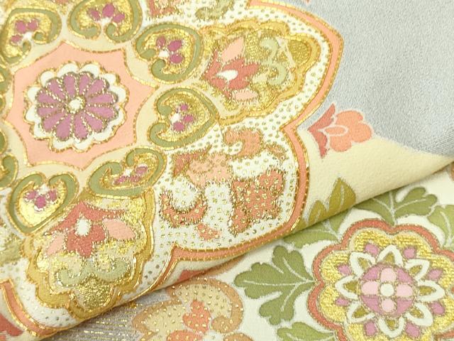 平和屋本店●極上　創業460年・千總　訪問着　駒刺繍　道長正倉院花文　淡藤色地　金彩　三越扱い　逸品　DZAB4856kh6