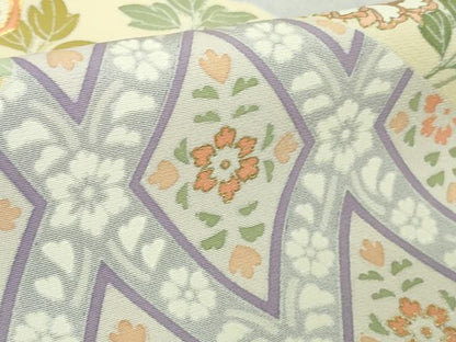平和屋本店●極上　創業460年・千總　訪問着　駒刺繍　道長正倉院花文　淡藤色地　金彩　三越扱い　逸品　DZAB4856kh6