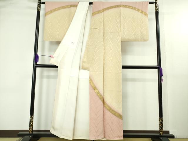 平和屋着物●極上　皇室献上作家　北出与三郎　訪問着　大王松　暈し染め　金彩　逸品　DZAB4860kh6