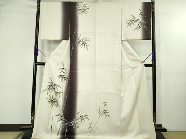 平和屋着物●極上　訪問着　笹竹　暈し染め　さが美扱い　反端付き　逸品　DZAB4861kh6