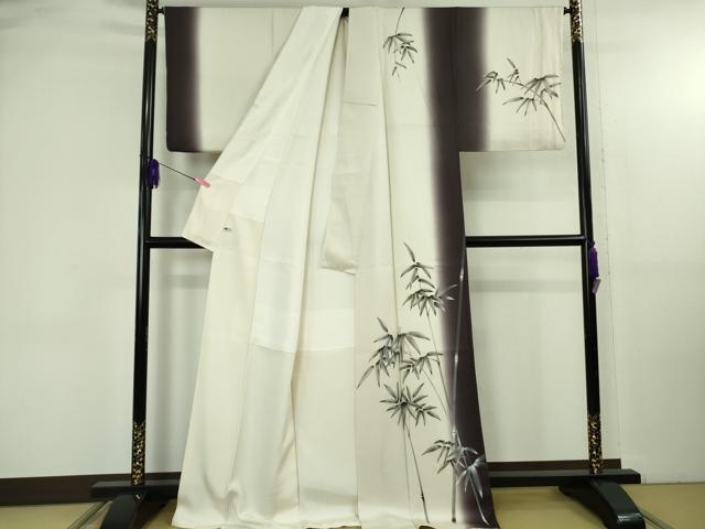 平和屋着物●極上　訪問着　笹竹　暈し染め　さが美扱い　反端付き　逸品　DZAB4861kh6