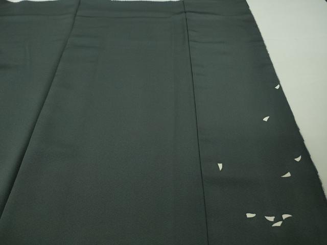 平和屋着物●極上　本加賀友禅作家　石田己代治　州浜　青褐色地　京都きもの　証紙付き　逸品　DZAB4862kh6
