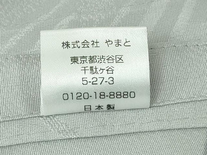 平和屋着物∞極上　長羽織　単衣　流水枝葉文　白鼠色地　金彩　羽織紐付き　逸品　DZAB4868kh6