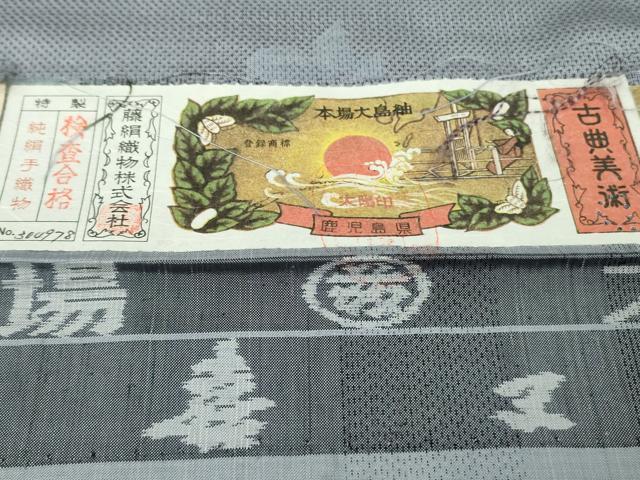 平和屋着物●極上　都喜ヱ門　本場大島紬　紬萬葉　9マルキ　陽光の優しさ　藤絹織物謹製　証紙付き　逸品　DZAB4870kh6