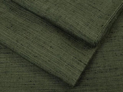平和屋着物∞極上　男性　長羽織　紬地　黒緑色地　逸品　DZAB4878kh6