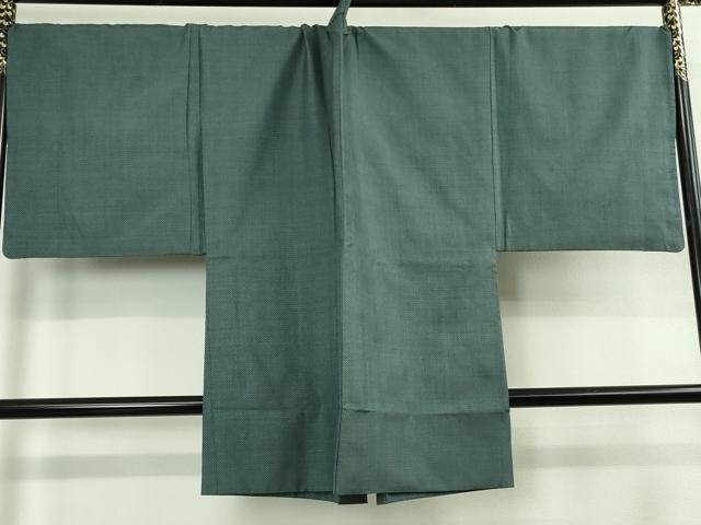 平和屋着物∞極上　男性　本場大島紬　長羽織　キングサイズ　羽裏・笹竹に雀　逸品　DZAB4881kh6