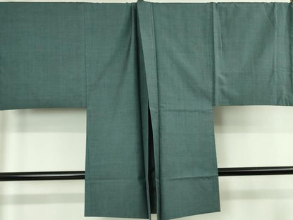 平和屋着物∞極上　男性　本場大島紬　長羽織　キングサイズ　羽裏・笹竹に雀　逸品　DZAB4881kh6