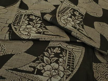 平和屋着物●極上　本場大島紬　割り込み絣　草花文　逸品　未使用　DZAB4894kh6