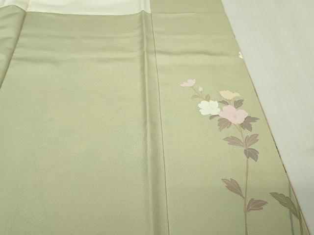 平和屋着物●極上　京加賀友禅　百貫達雄　訪問着　枝花文　暈し染め　逸品　DZAB4903kh6