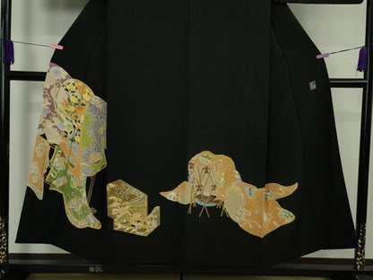 平和屋本店●極上　創業460年・千總　訪問着　駒刺繍　誰が袖　金彩　逸品　DZAB4907kh6