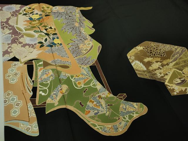 平和屋本店●極上　創業460年・千總　訪問着　駒刺繍　誰が袖　金彩　逸品　DZAB4907kh6