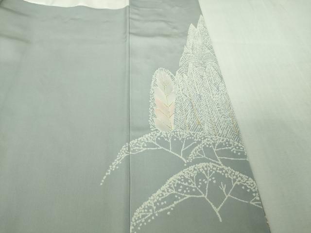 平和屋本店●極上　創業460年・千總　色留袖　背抜き仕立て　刺繍　樹林文　淡藤色地　金糸　三越扱い　逸品　DZAB4912kh6