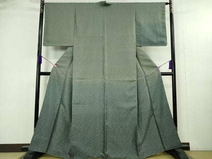 平和屋着物●極上　訪問着　お召地　唐草地紋　暈し染め　逸品　未使用　DZAB4913kh6