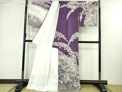 平和屋着物●極上　訪問着　辻が花　地紙　暈し染め　ロング丈　逸品　新品　DZAB4930kh6