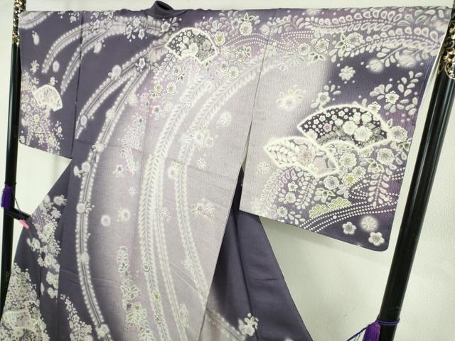平和屋着物●極上　訪問着　辻が花　地紙花文　暈し染め　ロング丈　逸品　新品　DZAB4931kh6