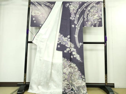 平和屋着物●極上　訪問着　辻が花　地紙花文　暈し染め　ロング丈　逸品　新品　DZAB4931kh6