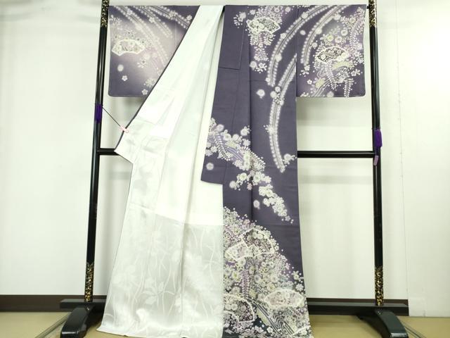 平和屋着物●極上　訪問着　辻が花　地紙花文　暈し染め　ロング丈　逸品　新品　DZAB4931kh6